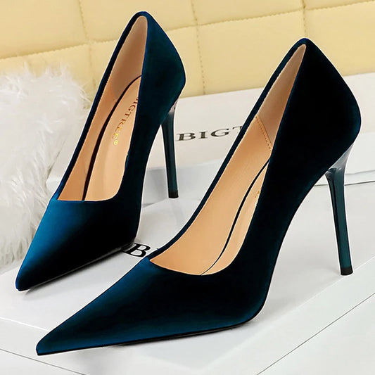 BIGTREE Shoes High Heels Shoes Suede