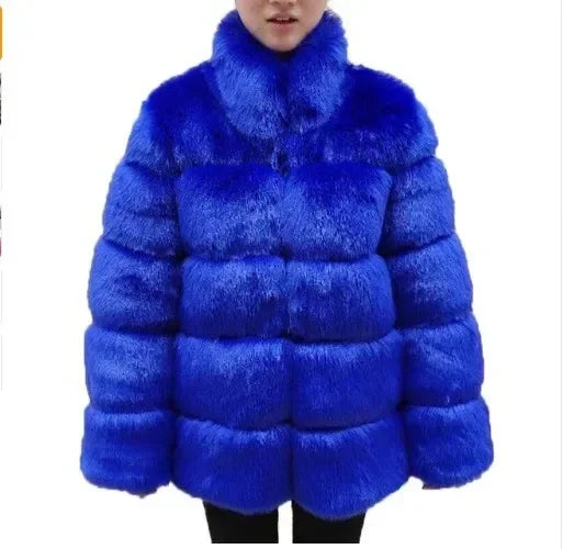 Faux Fur Fox Coats Short Coat