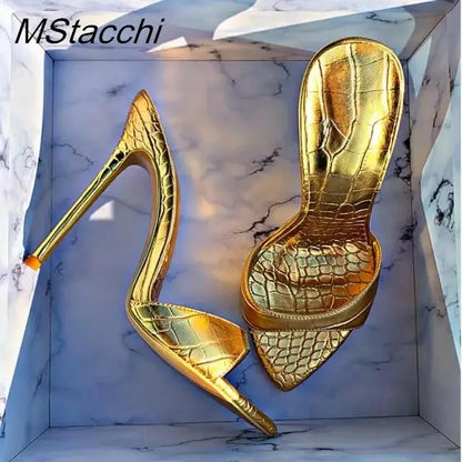Super-high Heel Slippers Shoes Peep Toe