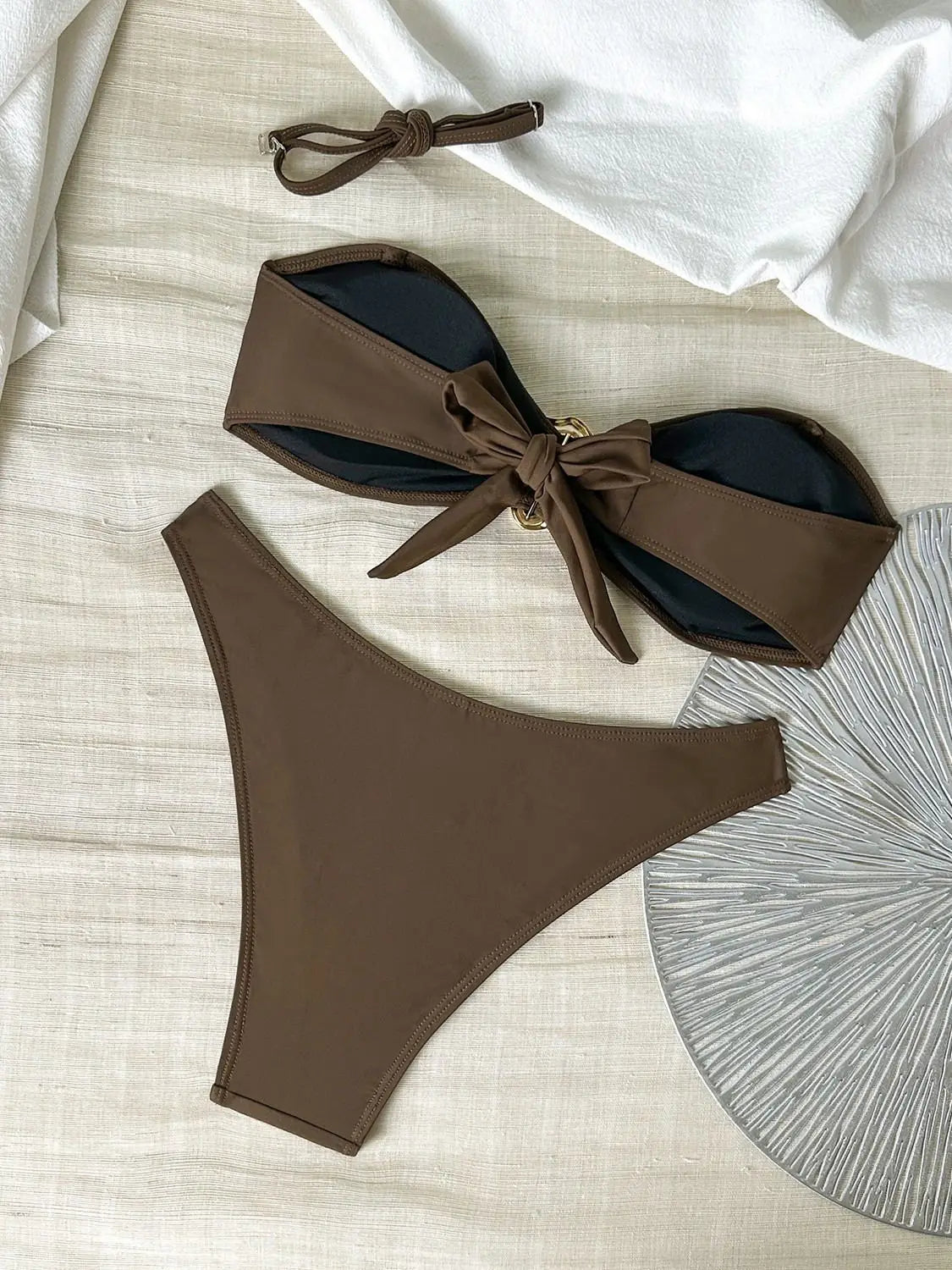 2026 Bandeau Bikinis Padded Swimwear Swimsuit