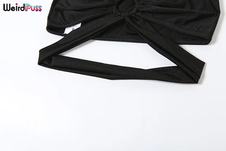 Weird Puss Hipster Halter Cross Wrapped