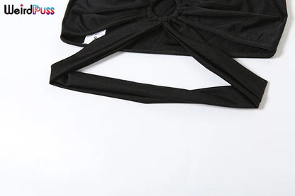 Weird Puss Hipster Halter Cross Wrapped