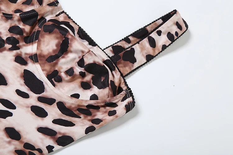 Weird Puss Sexy Jumpsuit Women Sleeveless 2025 Sexy Trend Leopard Print Sleeveless Street Fit Stretch Activity Workout Overalls