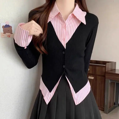 Striped Shirts & Blouses Basic Modern