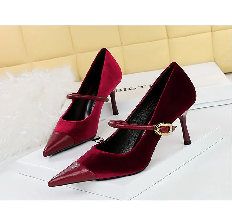 BIGTREE Shoes New Buckle Design Pumps
