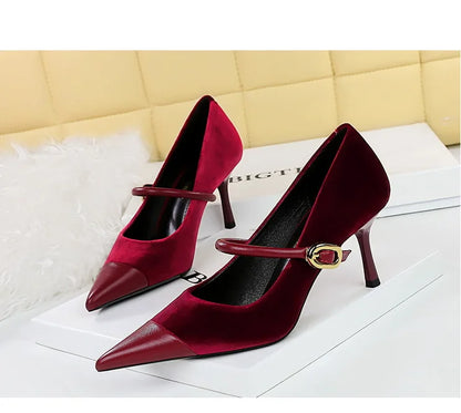 BIGTREE Shoes New Buckle Design Pumps