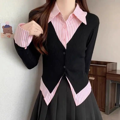Striped Shirts & Blouses Basic Modern