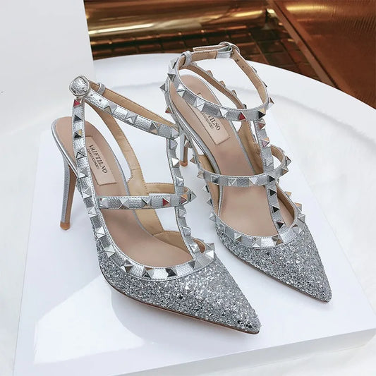 Genuine Leather High Heels Sandals Trend