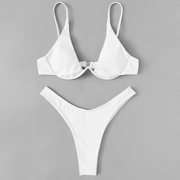 New Underwired High Cut Bikini Push