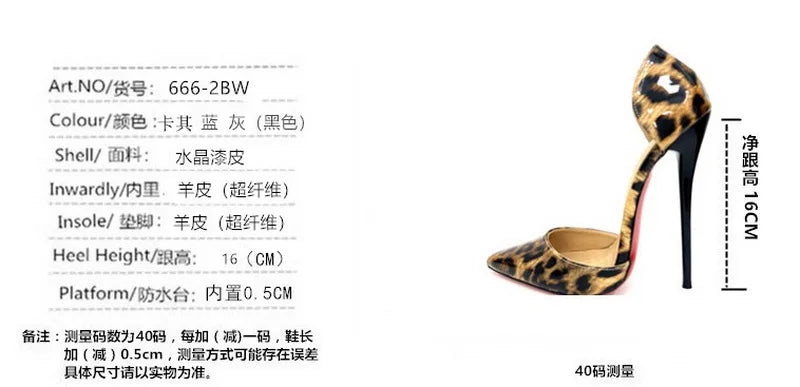 CACA 16/14cm Leopard Patent Leather Pumps,Fetish