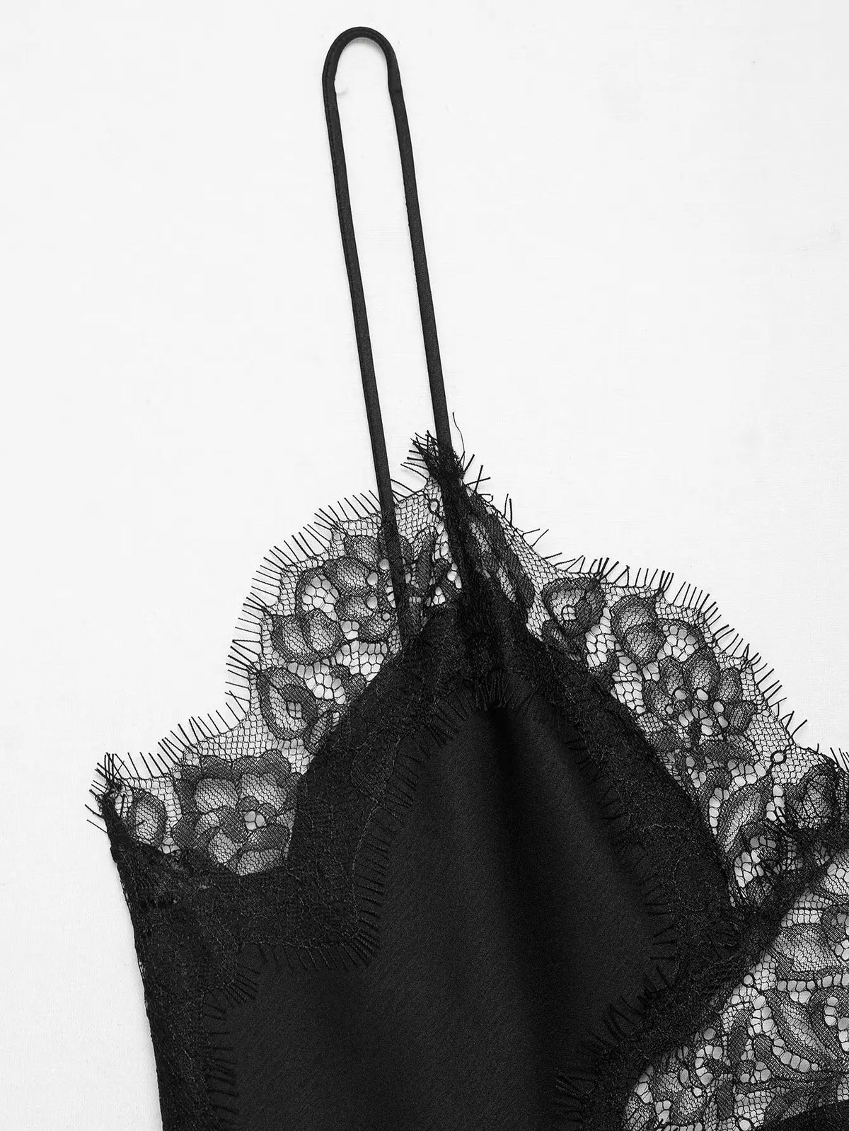 Asymmetrical Lace Backless Slip Top