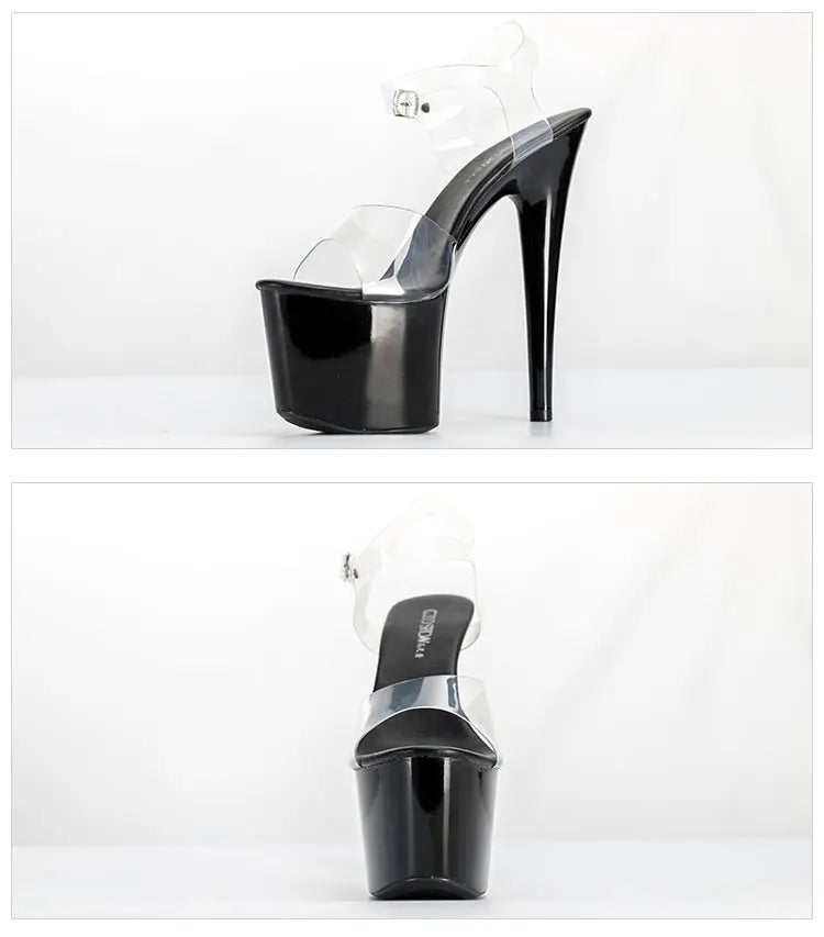 Platform Sandals PVC Transparent Slim Ultra