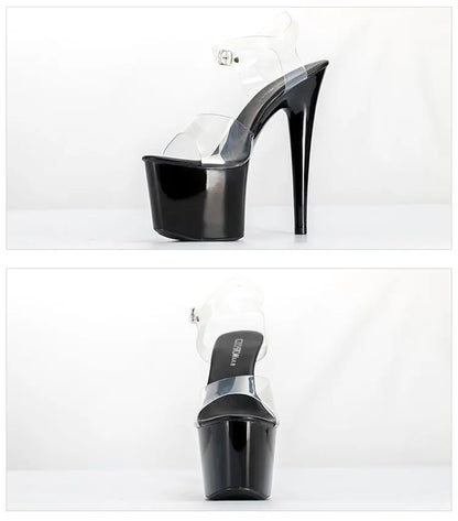 Platform Sandals PVC Transparent Slim Ultra