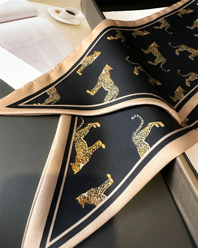 Head Scarf Hair Neck Scarves For Women Purse Bag Scarfs For Handbags Silky Long Thin Satin Headscarf Fashion