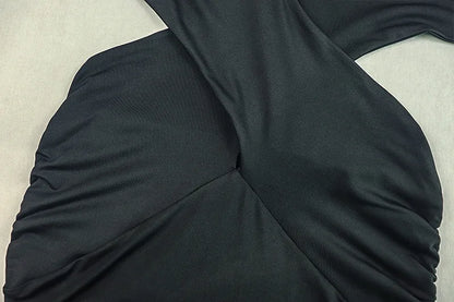 Streetwear Halter Neck Slim Long Dresses