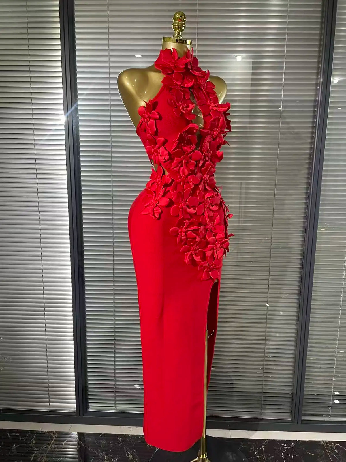 Red Color Off the Shoulder Florals
