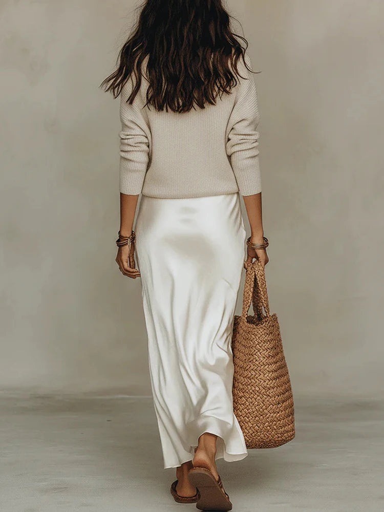 Elegant V-Neck 2-Piece Maxi Dress Set
