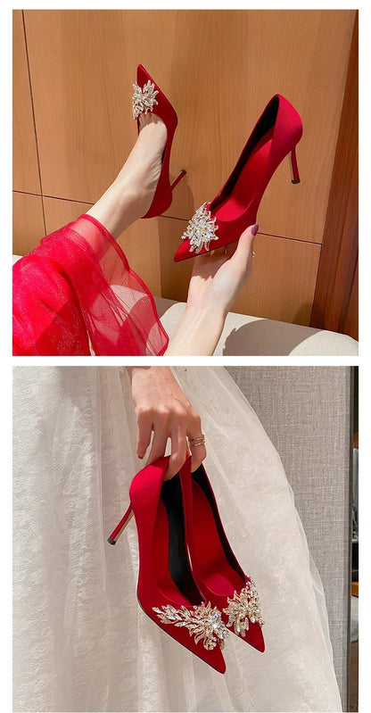 New Wedding Shoes Red High Heels