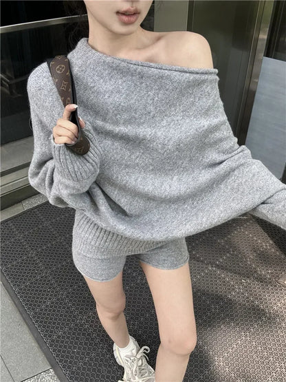 New Knitted Two Pieces Tracksuits One
