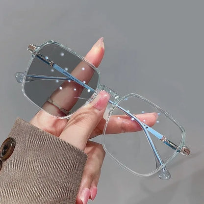Photochromic Anti Radiation Glasses Metal Eyeglass Men
