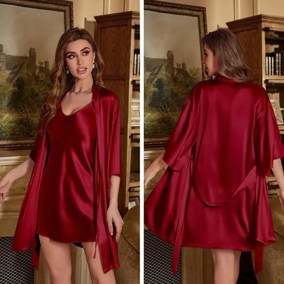 Rayon Kimono Bathrobe & Sleep Set