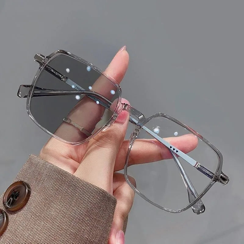 Photochromic Anti Radiation Glasses Metal Eyeglass Men