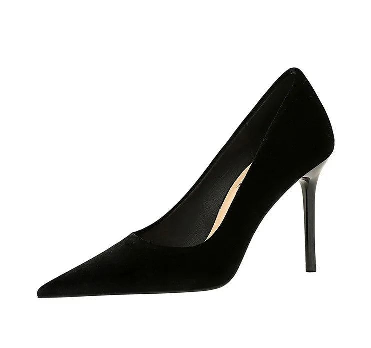 BIGTREE Shoes High Heels Shoes Suede
