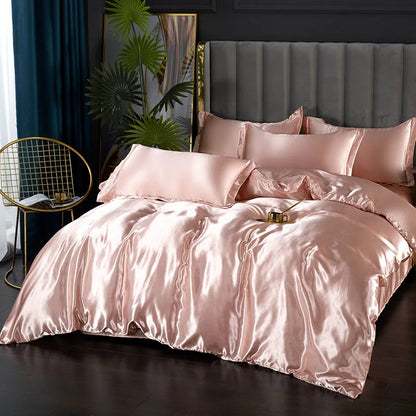 Luxury Mulberry Silk Solid Bedding Set