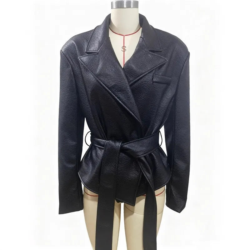 Motorcycle PU Leather Jacket 2026 Lace