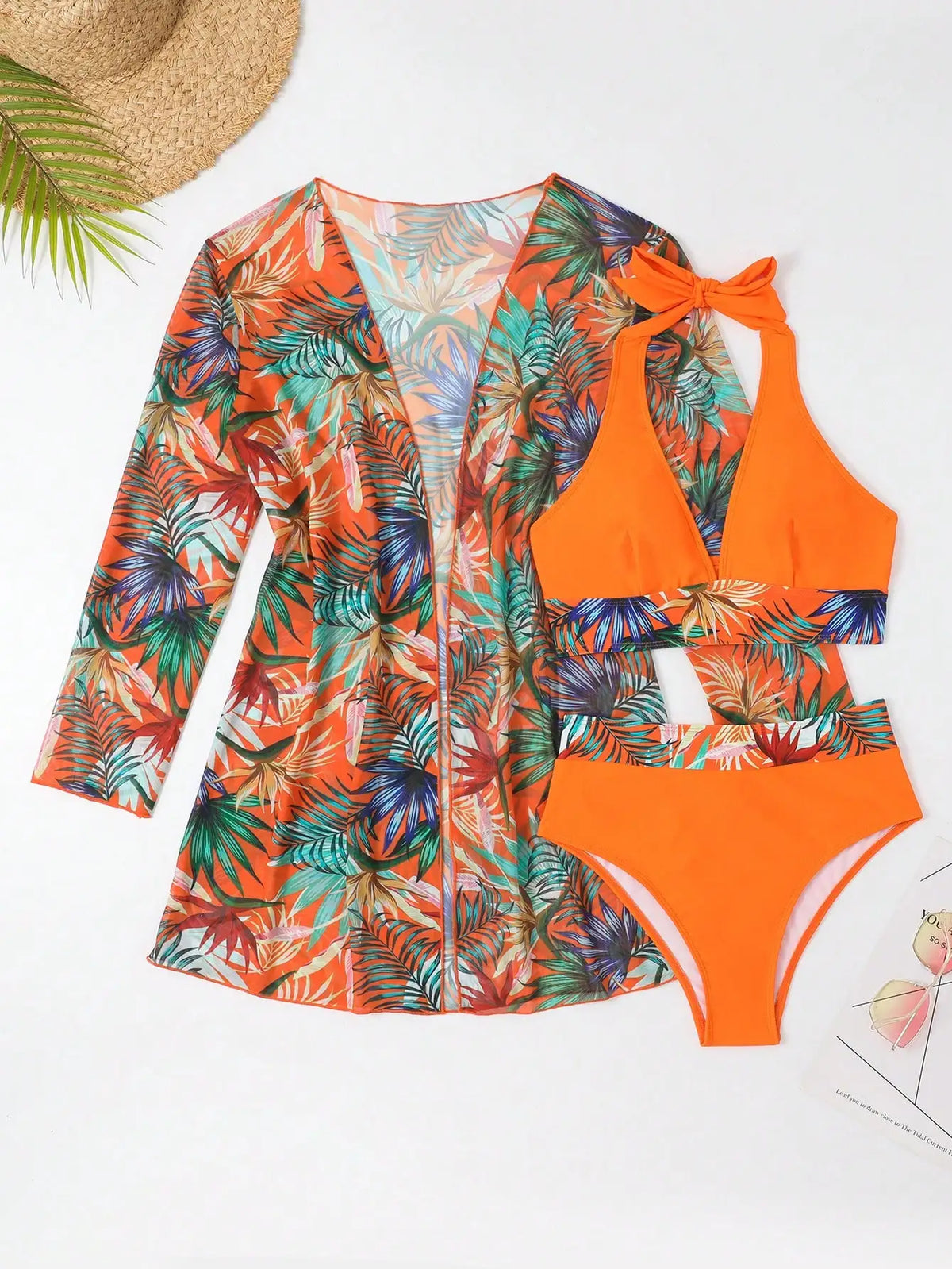 Halter Print Bikini Sets Swimsuit With