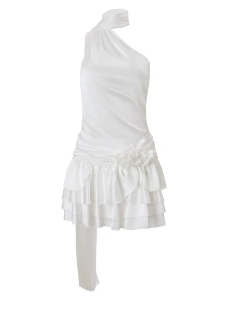 Sweet Flower Patchwork Ruffle Mini Dresses