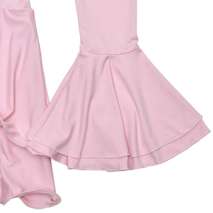 V-Neck Ruffle Hem Asymmetrical Button Mini Dress