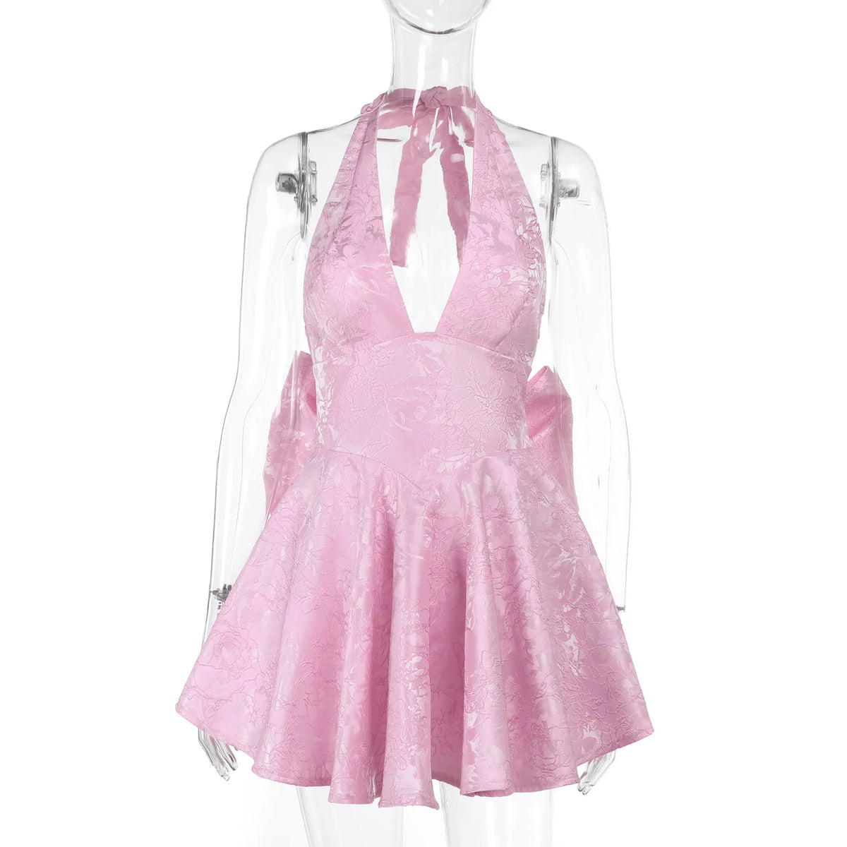 Evening Party Dresses Bow Halter Long