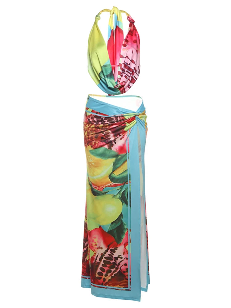 Weird Puss Colorful Leopard Set Y2K