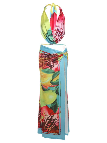 Weird Puss Colorful Leopard Set Y2K