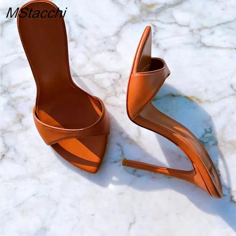 Super-high Heel Slippers Shoes Peep Toe