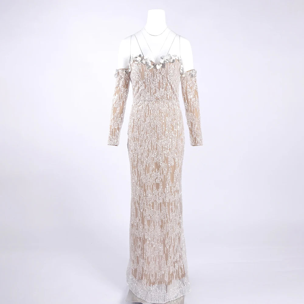 PB Beaded Floral Embellished Off The