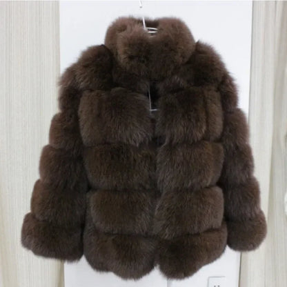 Faux Fur Fox Coats Short Coat