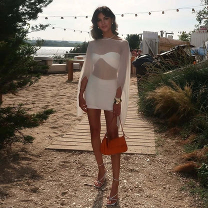 See-Through Chiffon Cover-Up Blouse