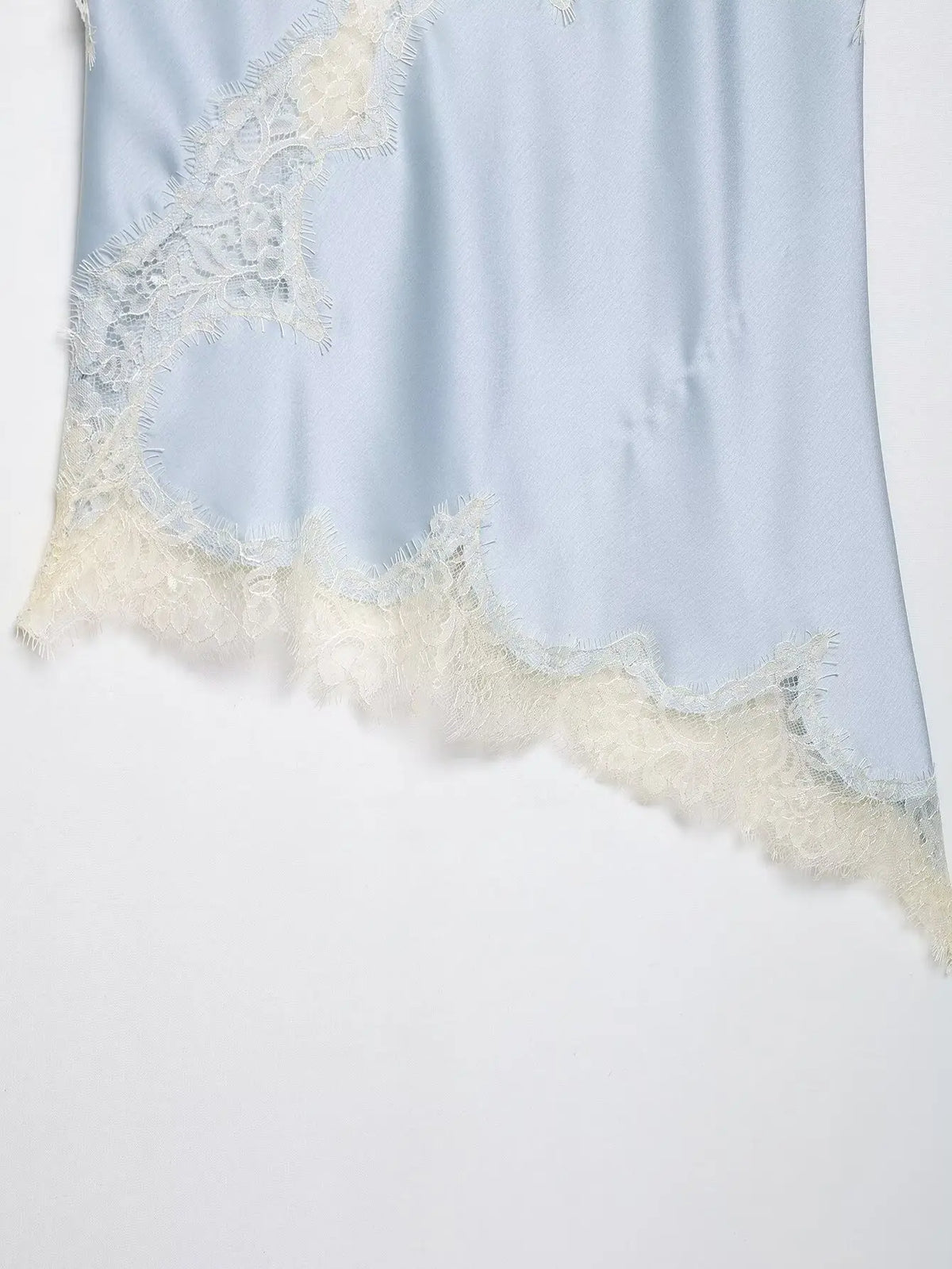Asymmetrical Lace Backless Slip Top