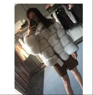 Faux Fur Fox Coats Short Coat