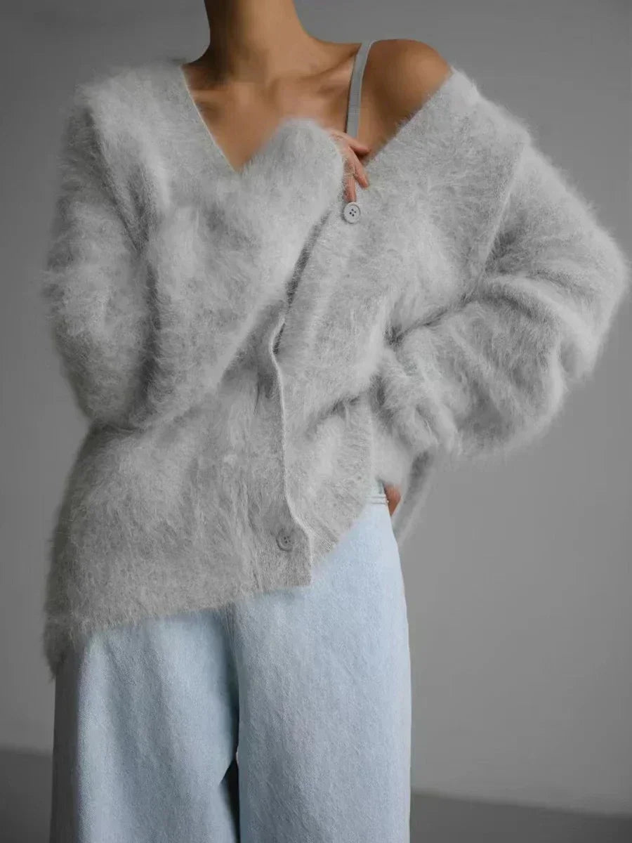Cardigans Korean V-neck Sweater Coat Long