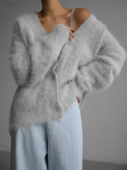 Cardigans Korean V-neck Sweater Coat Long