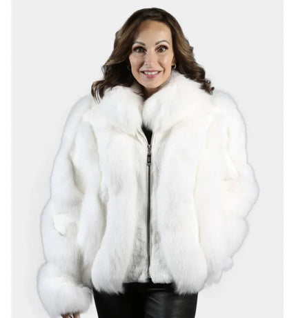 Real Fox Fur Jacket, Warm and