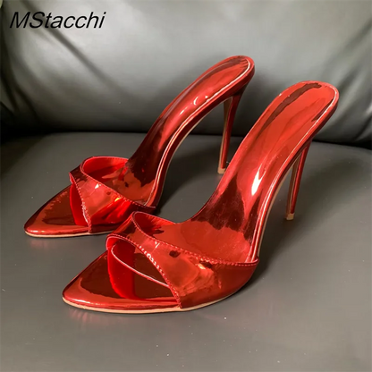Super-high Heel Slippers Shoes Peep Toe