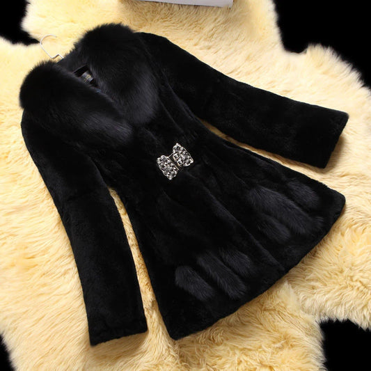 Black fur coat new outwears top