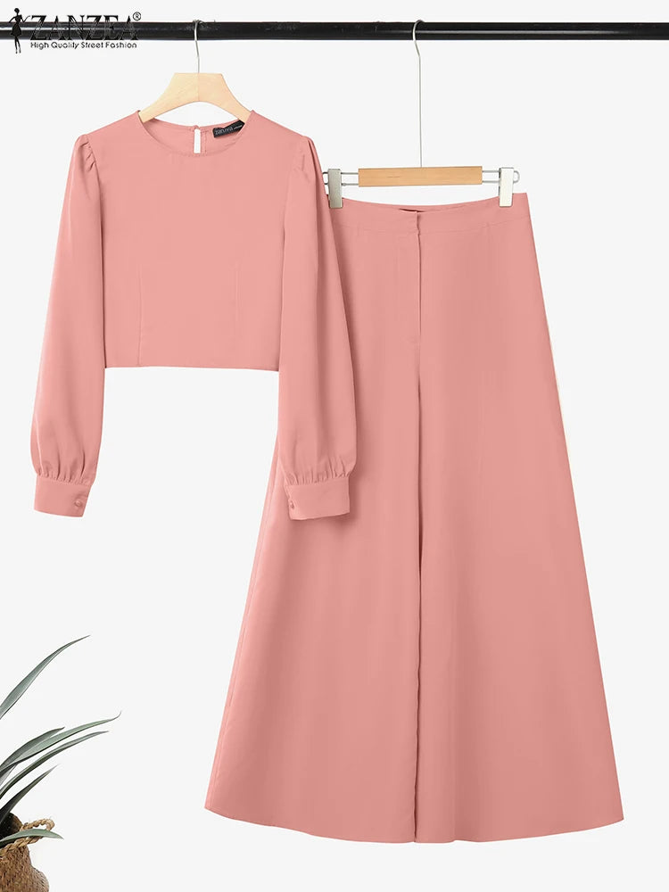 Pant Sets ZANZEA Outfits Solid Tracksuits