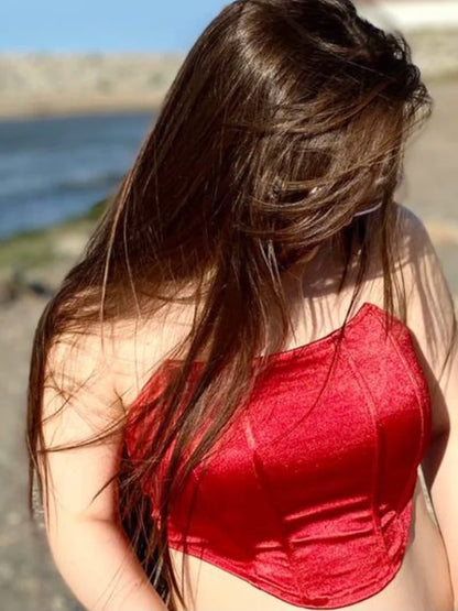 Off-The-Shoulder Corset Crop Top