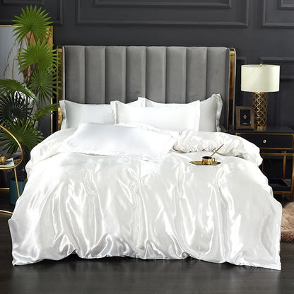 Luxury Mulberry Silk Solid Bedding Set