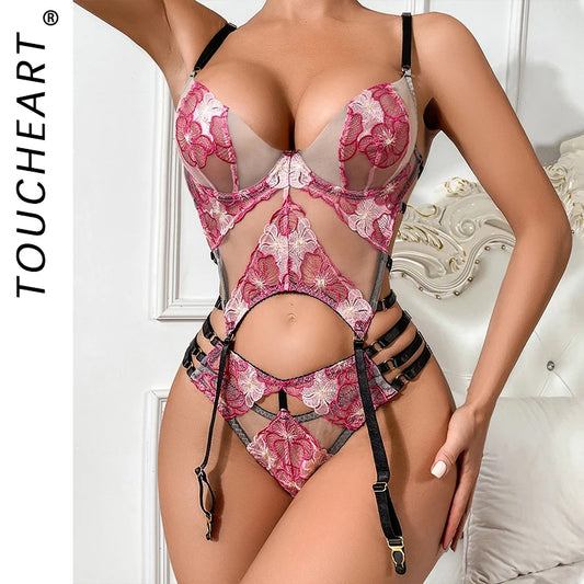 Two-Piece Lace Underwire Lingerie Set